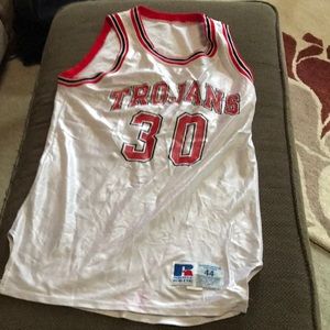 Trojans #30 Russell Athletic White Shirt